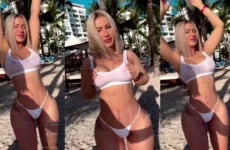 Alexandra MVP en la playa en bikini xxx